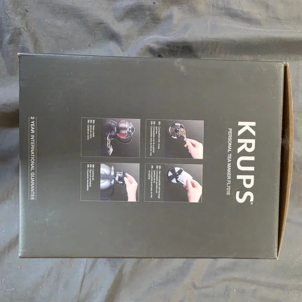 Krups Personal Magic Tea Maker FL7018 Electric Glass Infuser Kettle Black